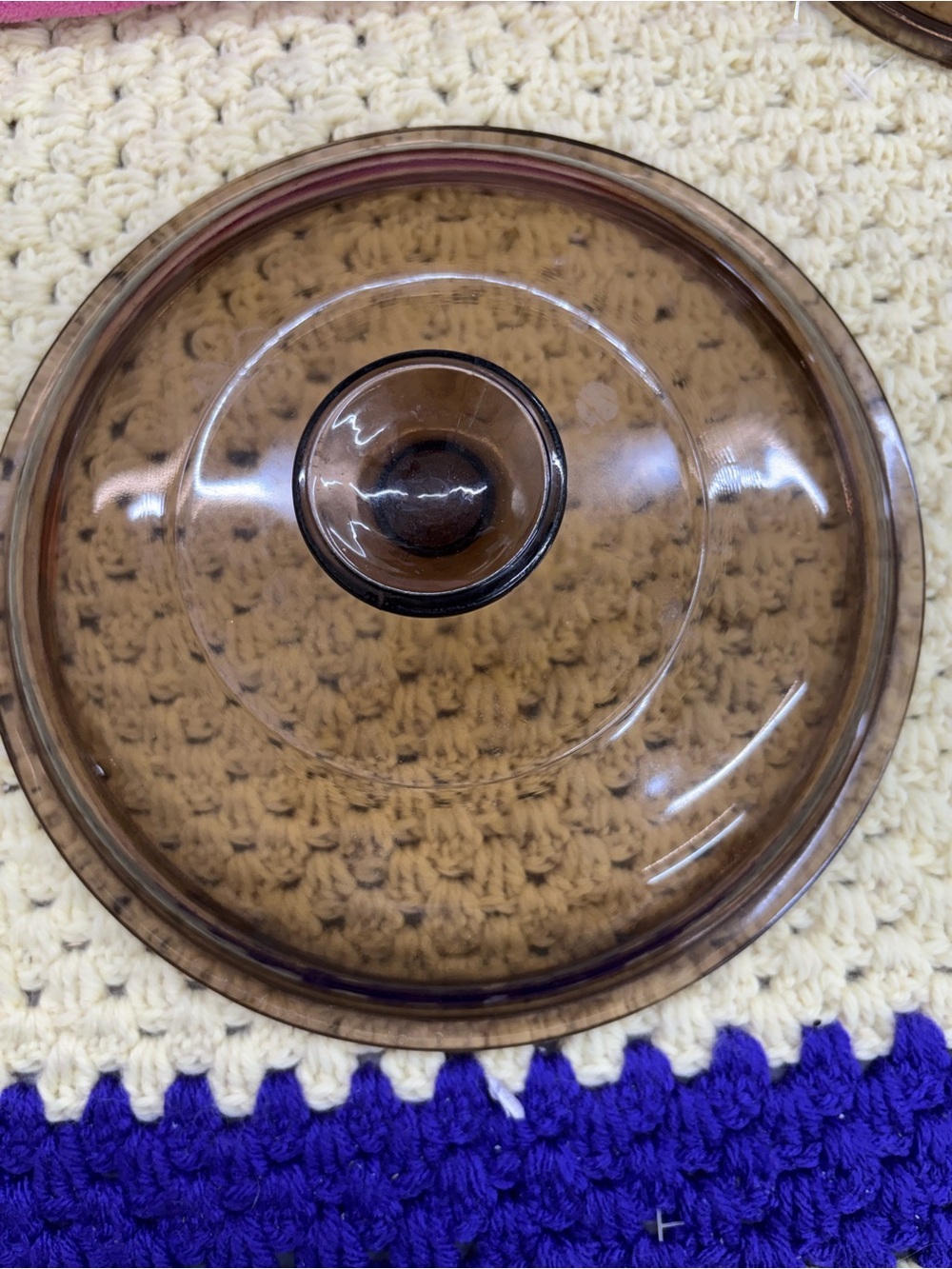 Pyrex amber brown visions lid V-2.5C (8.5”)